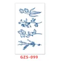 Adesivo per tatuaggio temporaneo al succo vegetale, design floreale impermeabile per il corpo. - GZS-099
