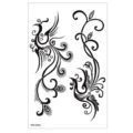 Autocollant de tatouage temporaire étanche totem phénix noir variante pour art corporel. - TBS-8062 / 120x190mm