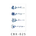 Herbal semi-permanent tattoo sticker waterproof botanical floral design temporary tattoo - CBX-025