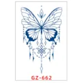 Tatouage temporaire papillon, sticker autocollant jus de plante totem géométrique bleu SKU. - GZ-662