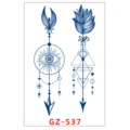 Foglio di adesivo per tatuaggio temporaneo impermeabile alle erbe con disegni di frecce e occhi. - GZ-537