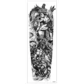 Tatouage temporaire imperméable bras complet noir et blanc dragon design artistique. - TQB-288 / 170*480mm