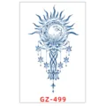 Adesivo per tatuaggio temporaneo impermeabile al succo d'erba con design di sole, luna e loto. - GZ-499