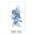 Adesivo per tatuaggio temporaneo al succo vegetale, design volpe e rosa, arte corporea. - GZS-102