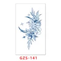 Semi-permanent waterproof herbal juice tattoo sticker featuring a floral moon design for wrist or collarbone. - GZS-141