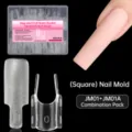 120pcs full matte rocket sandwich nail molds for fast nail extension, square shape. - Square 01