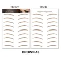 Lot d'autocollants de tatouage de sourcils marron imperméables 6D, effet de maquillage naturel. - BROWN-15