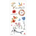 Wasserdichter temporärer Tattoo-Aufkleber mit Blumen und Tieren für schöne Körperkunst. - TL-226 / 90*190mm