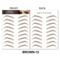 Stickers de tatouage de sourcils marron imperméables 6D, maquillage naturel facile. - BROWN-12