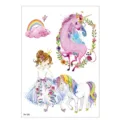 Kids Waterproof Temporary Tattoo Sticker Unicorn Princess Rainbow Cute Body Art Design - TH-128 / 148*210MM