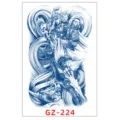 Autoadesivo tatuaggio temporaneo succo erba mezzo braccio impermeabile drago guerriero - GZ-224 / 11x18cm