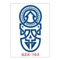 Blue Tribal Totem Temporary Tattoo Sticker Waterproof Geometric Body Art SKU GZX103 - GZX-103