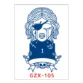 Herbal temporary tattoo sticker waterproof long lasting cool skull dice design body art - GZX-105