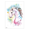 Watercolor unicorn temporary tattoo sticker, waterproof kids body art sticker for fun party. - TH-264 / 148*210MM