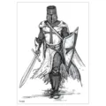 Waterproof temporary tattoo sticker medieval knight warrior body art transfer sticker design. - TH-682