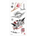 Wasserdichter temporärer Tattoo Aufkleber Bogen mit Blumen Delfin und Schwalbe für Body Art - TL-232 / 90*190mm
