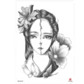 Waterproof temporary tattoo sticker for half arm geisha flower body art design style - HB-481