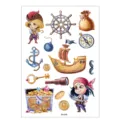 Children cartoon pirate temporary tattoo stickers, waterproof body art sticker set. - TH-379 / 148*210MM