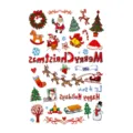 Pegatinas de tatuajes temporales de Navidad para niños impermeables dibujos animados hoja - Estilo SD-02