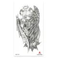 Temporary tattoo sticker dark fantasy anime style skeleton wings waterproof body art - XQB-1307
