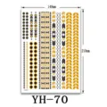 Adesivo per tatuaggio temporaneo in foglia d'oro totem geometrico, impermeabile. - YH-70