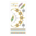 Metallic Temporary Tattoo Sticker Gold Silver Feather Boho Body Art Variant Design - Pattern M-T30