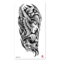 Waterproof temporary arm tattoo sticker featuring a detailed dark warrior and skull design. - XQB-1269 / 11.4x21cm