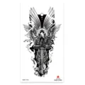 Temporary tattoo sticker black winged warrior knight design waterproof arm body art sticker - XQB-1310