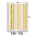 Adesivo tatuaggio temporaneo metallico oro argento geometrico impermeabile corpo decalcomania - YH-76