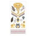 Metallic flash temporary tattoo sheet gold silver boho body art waterproof sticker design - Pattern M-T35