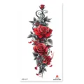 Red rose tattoo sticker temporary waterproof arm leg body art floral design SKU - XQB-1317