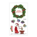 Pegatinas de tatuaje temporal de Navidad impermeable lindo dibujos animados Santa Claus corona - SS-03