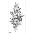 Autocollant de tatouage temporaire fleur papillon botanique variante XQB-360, étanche. - XQB-360 / 11.4*21CM