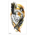 Autocollant de tatouage de tigre imperméable art corporel demi-bras faux tatouage design - XQB-361 / 11.4*21CM