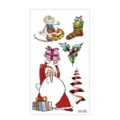 Christmas cartoon temporary tattoo stickers set waterproof holiday body art cute santa design - SS-05
