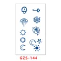 Semi-permanent waterproof juice tattoo sticker sheet featuring various cute minimalist designs. - GZS-144