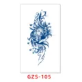 Adesivo per tatuaggio succo d'erbe, semi-permanente impermeabile design volpe blu per donne. - GZS-105