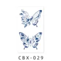 Herbal temporary tattoo sticker waterproof semi-permanent butterfly floral body art design - CBX-029