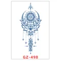 Adesivo per tatuaggio temporaneo impermeabile al succo vegetale con mandala e fiore di loto. - GZ-498