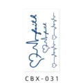 Herbaceous juice temporary tattoo sticker featuring faith and heartbeat design, waterproof. - CBX-031