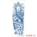 Herbal juice full arm temporary tattoo sticker, vintage lantern and floral design. - GZQB-51