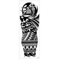 Autocollant de tatouage temporaire étanche pour bras entier design d'art corporel tribal - TQB-285 / 170*480mm