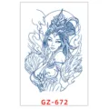 Autocollant de tatouage temporaire au jus de plante avec un design de déesse chinoise. - GZ-672