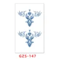 Semi-permanent waterproof juice tattoo sticker featuring geometric deer head and mystic eye design. - GZS-147