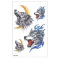 Autocollant de tatouage temporaire imperméable loup tribal variante décoration art corporel. - TBS-8079 / 120x190mm