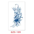 Adesivo per tatuaggio temporaneo al succo vegetale, design di cervo blu semipermanente. - GZS-109