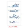 Semi-permanent waterproof juice tattoo sticker featuring English quotes and creative designs. - GZS-150