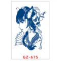 Autocollant Tatouage Temporaire Jus Végétal Imperméable Masque Geisha Art Corporel - GZ-675