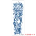 Herbal arm tattoo sticker, blue crane flower design, waterproof semi-permanent art - GZQB-43