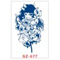 Autocollant de tatouage étanche aux herbes gothique fille animé style sombre temporaire - GZ-677